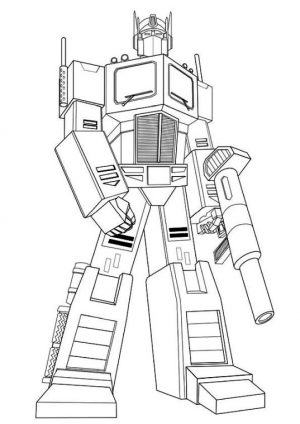 Superhero Coloring Pages Preschool Optimus Prime from Transformers
