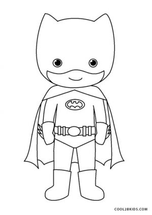 Superhero Coloring Pages for Toddlers Boy Wearing Batman Outfit