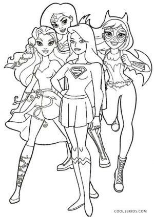 Superhero Coloring Pages for Toddlers DC Superhero Girls Assembled