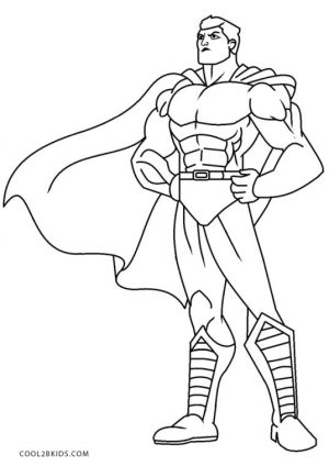 Superhero Coloring Pages for Toddlers Strong and Awesome Superhero