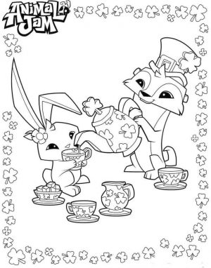Tea Party Animal Jam Coloring Pages Free 4tpt