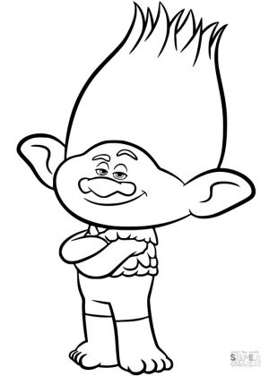 Trolls Coloring Pages Free Printable Branch