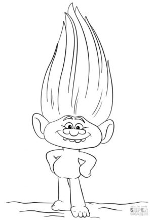 Trolls Coloring Pages Free Printable Guy Diamond