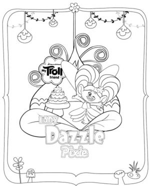 Trolls Coloring Pages Lady Dazzle Pixie