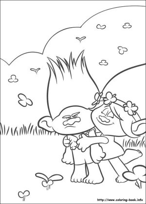 Trolls Coloring Pages for Kids Branch Is So Grumpy