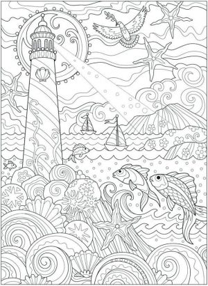 Under the Sea Coloring Pages for Grown Ups lgh1
