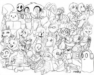 Undertale Coloring Pages Free fre1