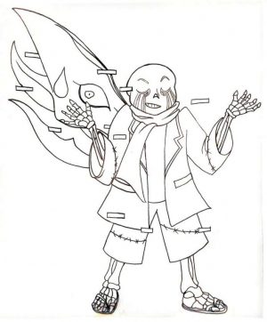 Undertale Coloring Pages for Kids wng9