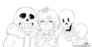 Undertale Coloring Pages to Print hpy7