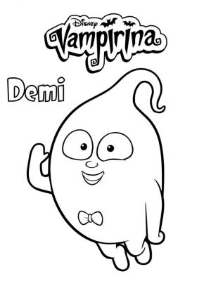 Vampirina Coloring Pages Demi the Ghost