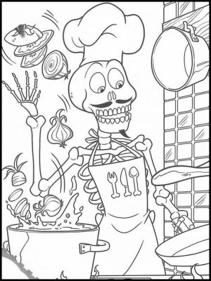 Vampirina Coloring Pages The Skeleton Cook