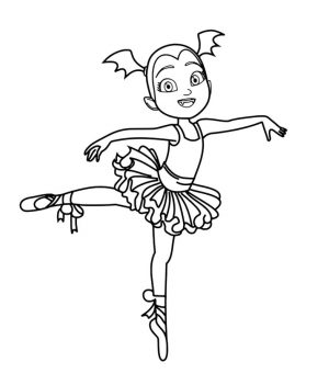 Vampirina Coloring Pages Vampirina Dressed as Ballerina