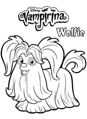 Vampirina Coloring Pages Wolfie the Dog