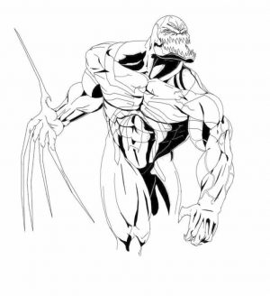 Venom Coloring Pages Free to Print Long Clawed Venom