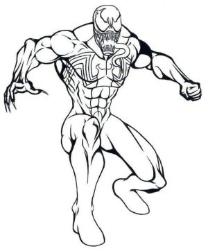 Venom Coloring Pages Looking Strong