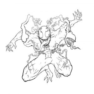 Venom Coloring Pages Printable Venom Jumping and Coming at You