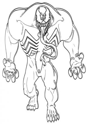 Venom Coloring Pages to Print Venom Walking to You