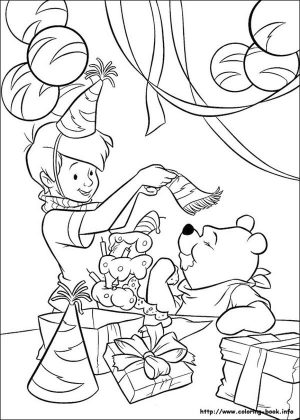 Winnie the Pooh Coloring Pages Cute Christopher Robin and Pooh