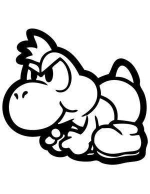 Yoshi Coloring Pages Free sqt8