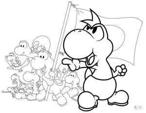 Yoshi Coloring Pages Yoshi the Leader
