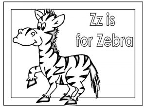 Zebra Coloring Pages for Toddlers zif0