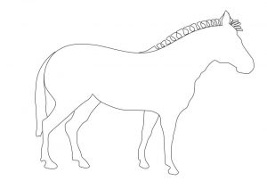 Zebra Coloring Pages without Stripes blk4