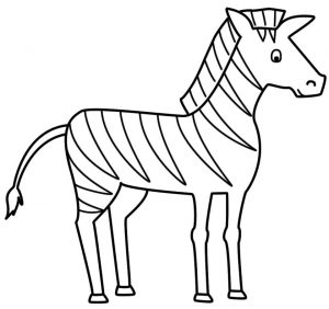 Zebra Coloring Pages without Stripes prs1