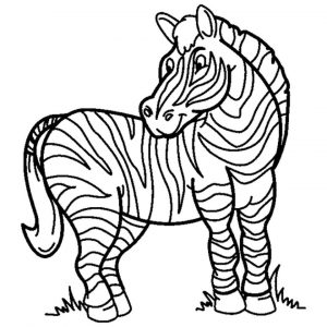 Zebra Coloring Pages without Stripes trn2