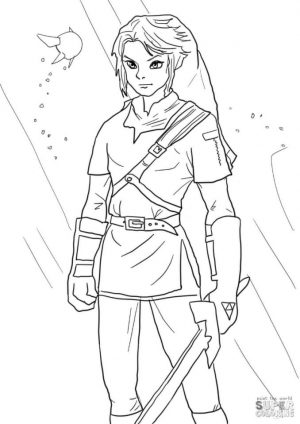 Zelda Breath of the Wild Coloring Pages lnk6