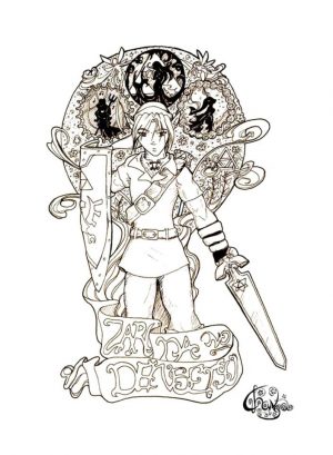 Zelda Coloring Pages for Adults atr8