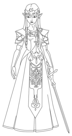 Zelda Coloring Pages for Adults swq9