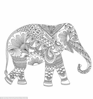 Abstract Elephant Coloring Pages   553218