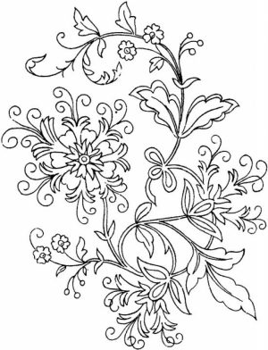 Abstract Flowers Coloring Pages for Adults   7cv50