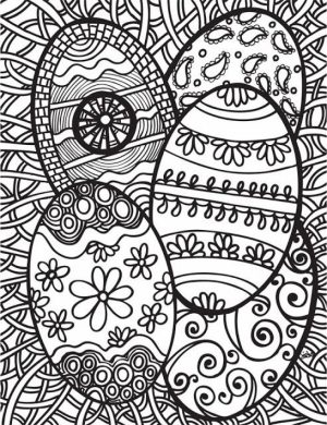 Adults Printable Easter Egg Coloring Pages   45516