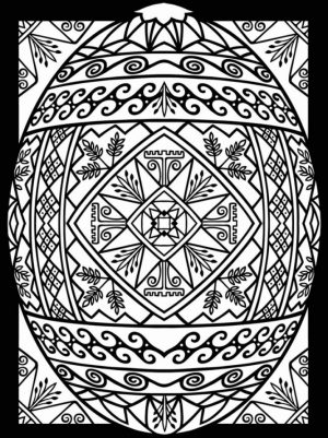 Adults Printable Easter Egg Coloring Pages   77582