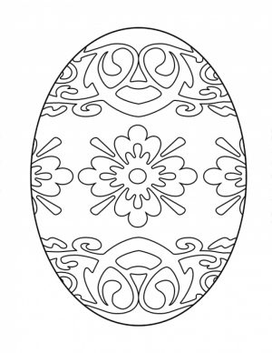 Advanced Coloring Pages of Easter Egg for Grown Ups   00964