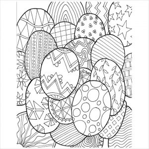 Advanced Coloring Pages of Easter Egg for Grown Ups   33700