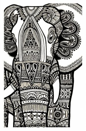 Advanced Elephant Coloring Pages   752985