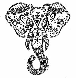 Advanced Elephant Coloring Pages   753954