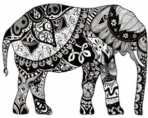 Advanced Elephant Coloring Pages   85395