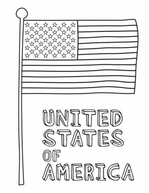 American Flag Coloring Pages for First Grade   78942