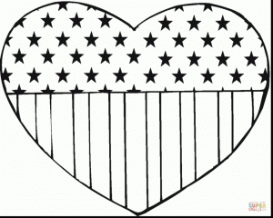 American Flag Geart Coloring Pages   76481