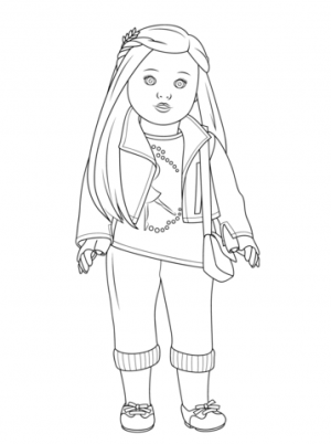 American Girl Coloring Pages Free Printable   u043e