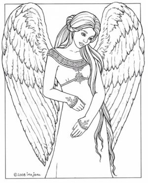 Angel Coloring Pages for Adults   88DFF6