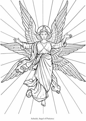 Angel Fantasy Coloring Pages for Adults   4DC5N