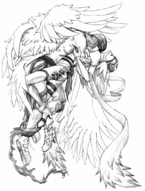 Angel Fantasy Coloring Pages for Adults   6543CV
