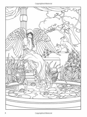 Angel Fantasy Coloring Pages for Adults   DF57V
