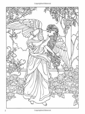 Angel Fantasy Coloring Pages for Adults   PO64M