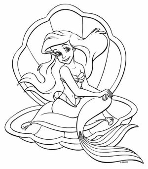 Ariel Coloring Pages for Toddlers   dl53x