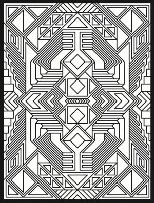 Art Deco Patterns Coloring Pages for Adults Free to Print   cb6898nm